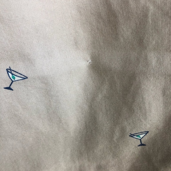 Chaps Khaki Shorts W/Martini Print 30 - Picture 2 of 4